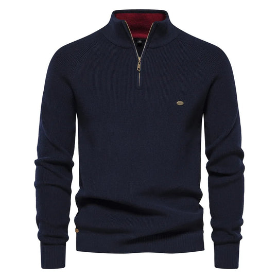 Hugo | Maglione Raffinato con Mezza Zip e Collo Alto