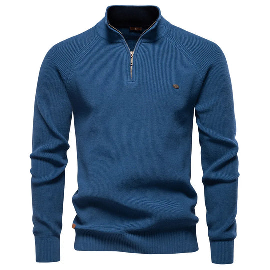 Hugo | Maglione Raffinato con Mezza Zip e Collo Alto