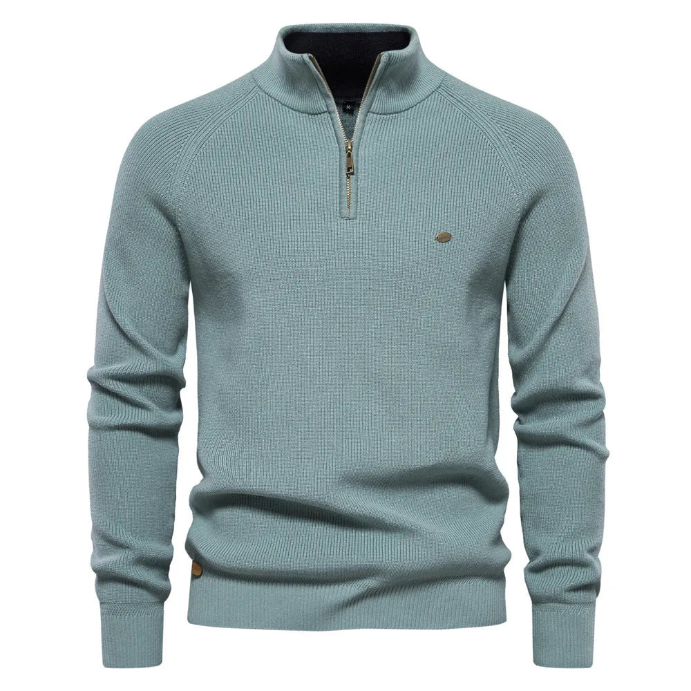 Hugo | Maglione Raffinato con Mezza Zip e Collo Alto