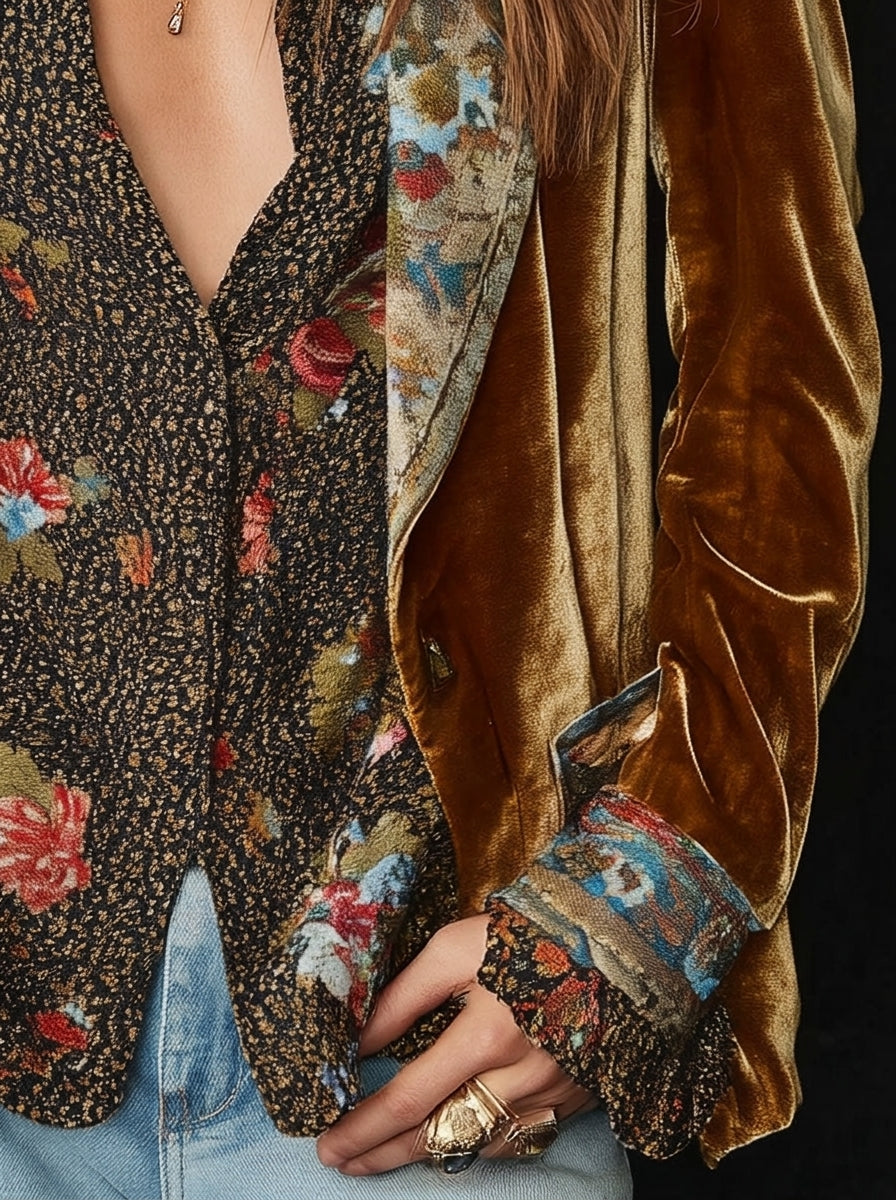 Francesca™ | Blazer Patchwork Floreale