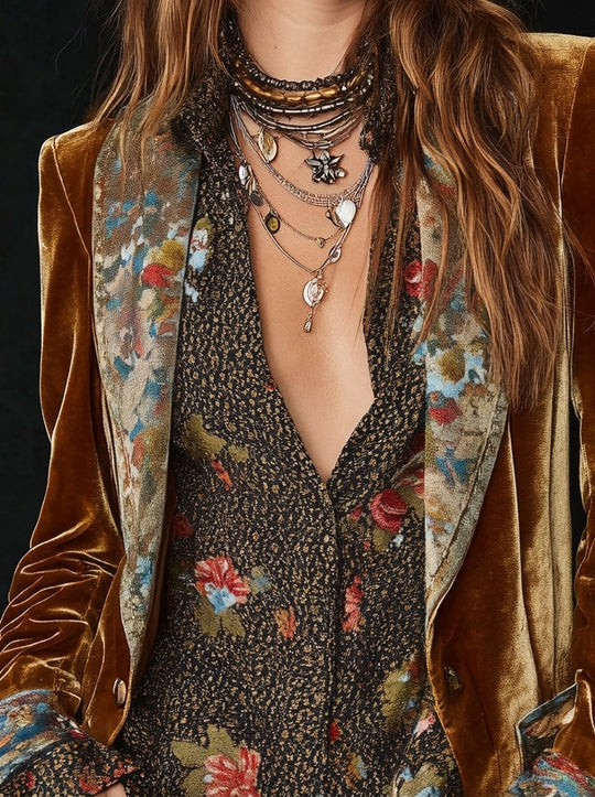 Francesca™ | Blazer Patchwork Floreale