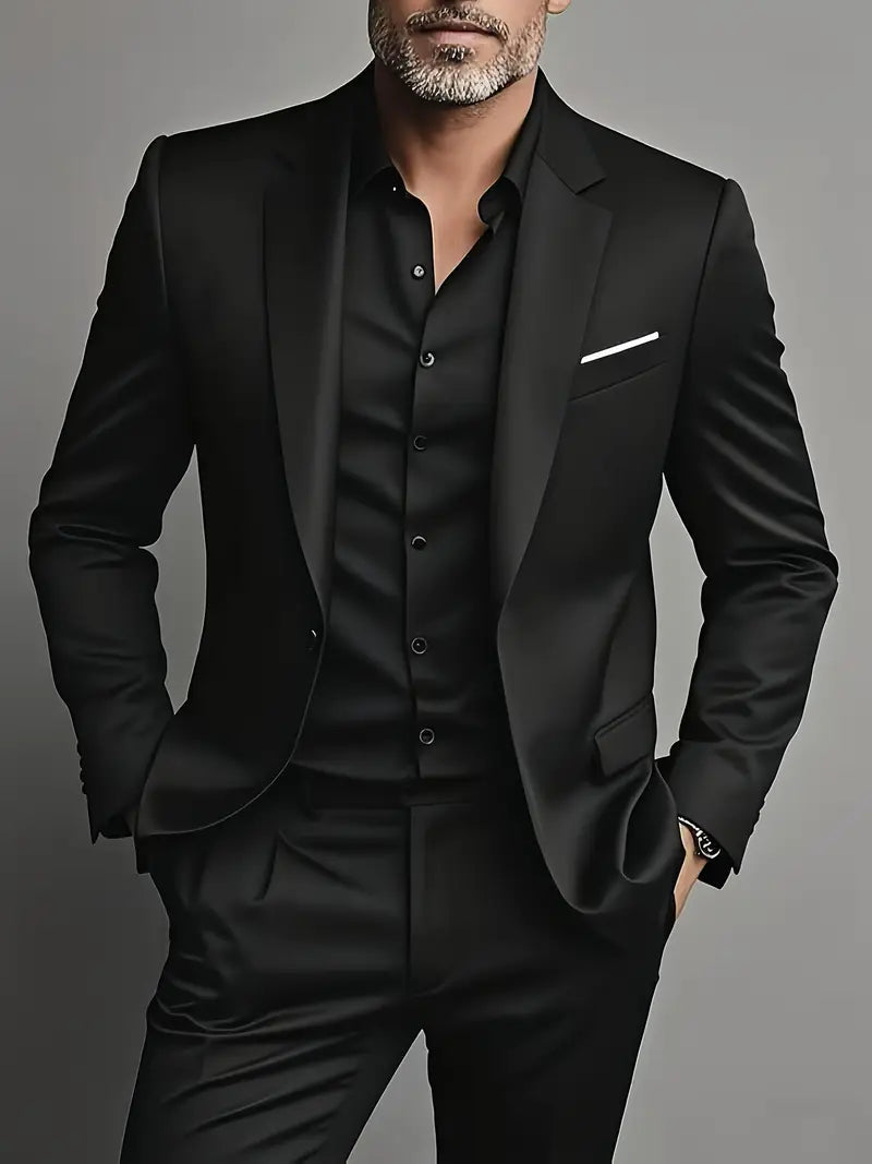 Completo da Uomo a Due Pezzi con Blazer e Pantaloni