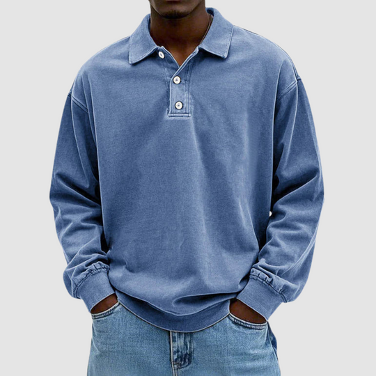 Maxime™ | Polo vintage da uomo a maniche lunghe