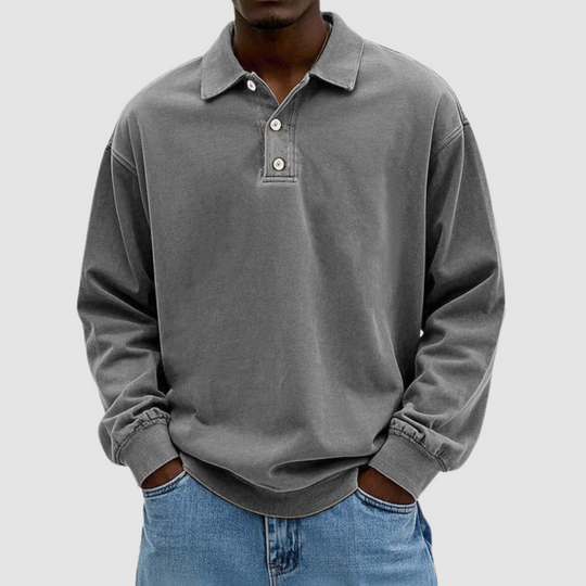 Maxime™ | Polo vintage da uomo a maniche lunghe