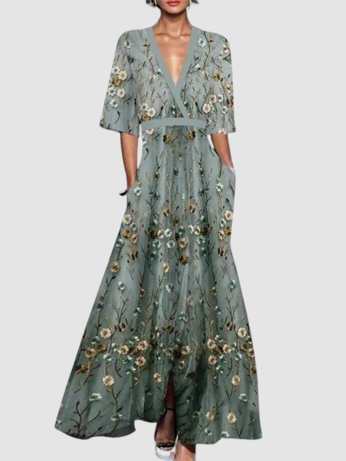 Olyvia™ | Abito lungo elegante a fiori