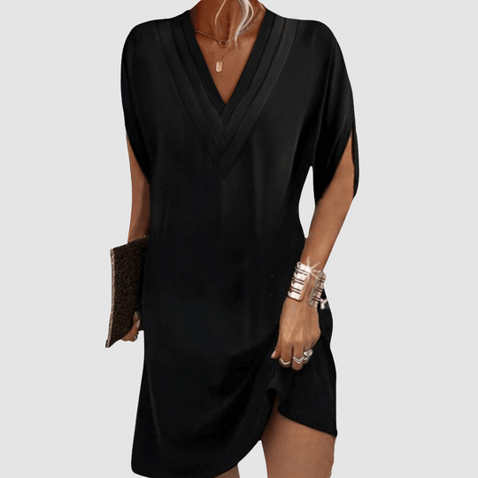 Alysa™ | Abito elegante con scollo a V e mezze maniche
