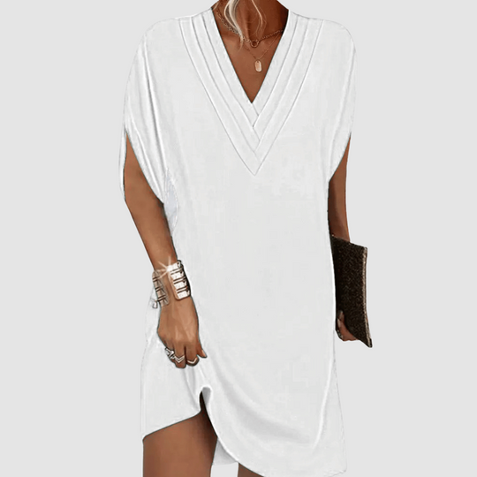 Alysa™ | Abito elegante con scollo a V e mezze maniche