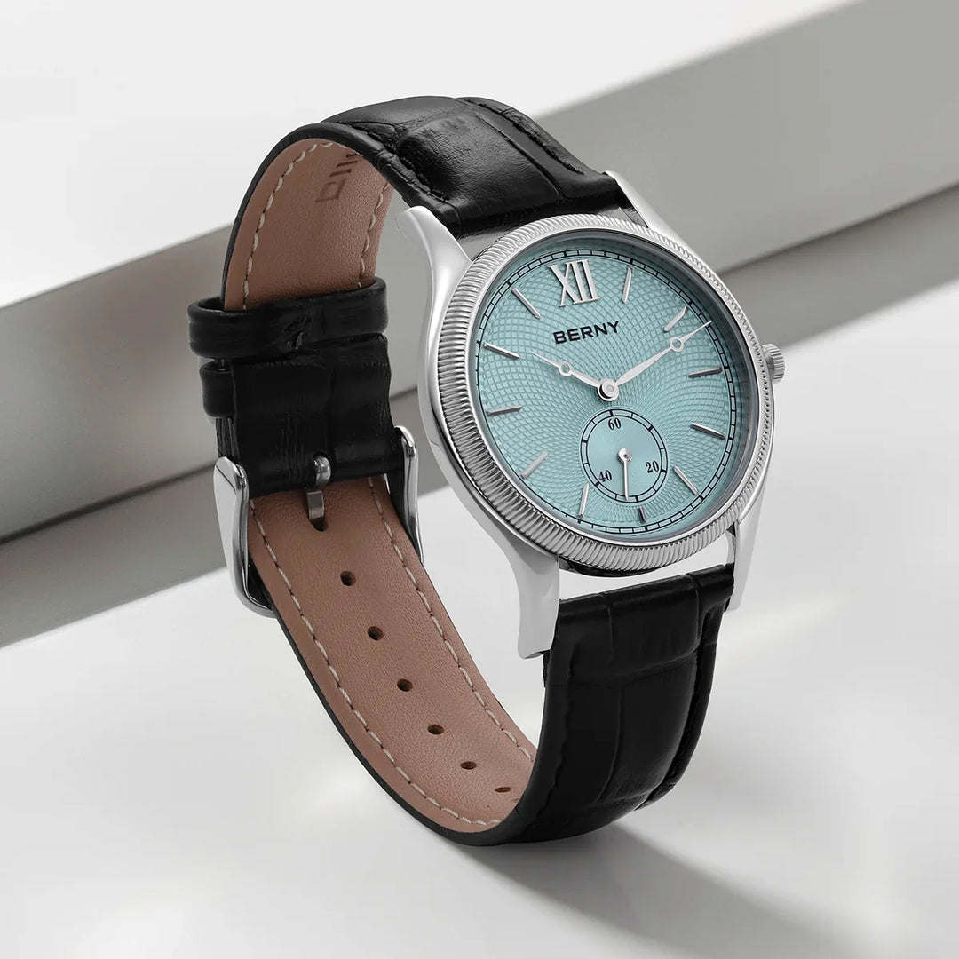Berny | Orologio classico da uomo con cinturino in pelle, 38 mm