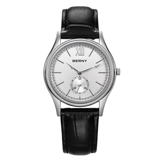 Berny | Orologio classico da uomo con cinturino in pelle, 38 mm