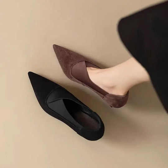 Luna | Scarpe con tacco effetto camoscio