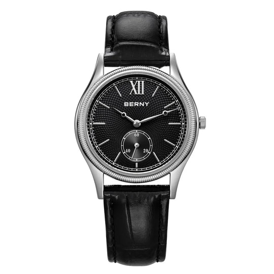 Berny | Orologio classico da uomo con cinturino in pelle, 38 mm
