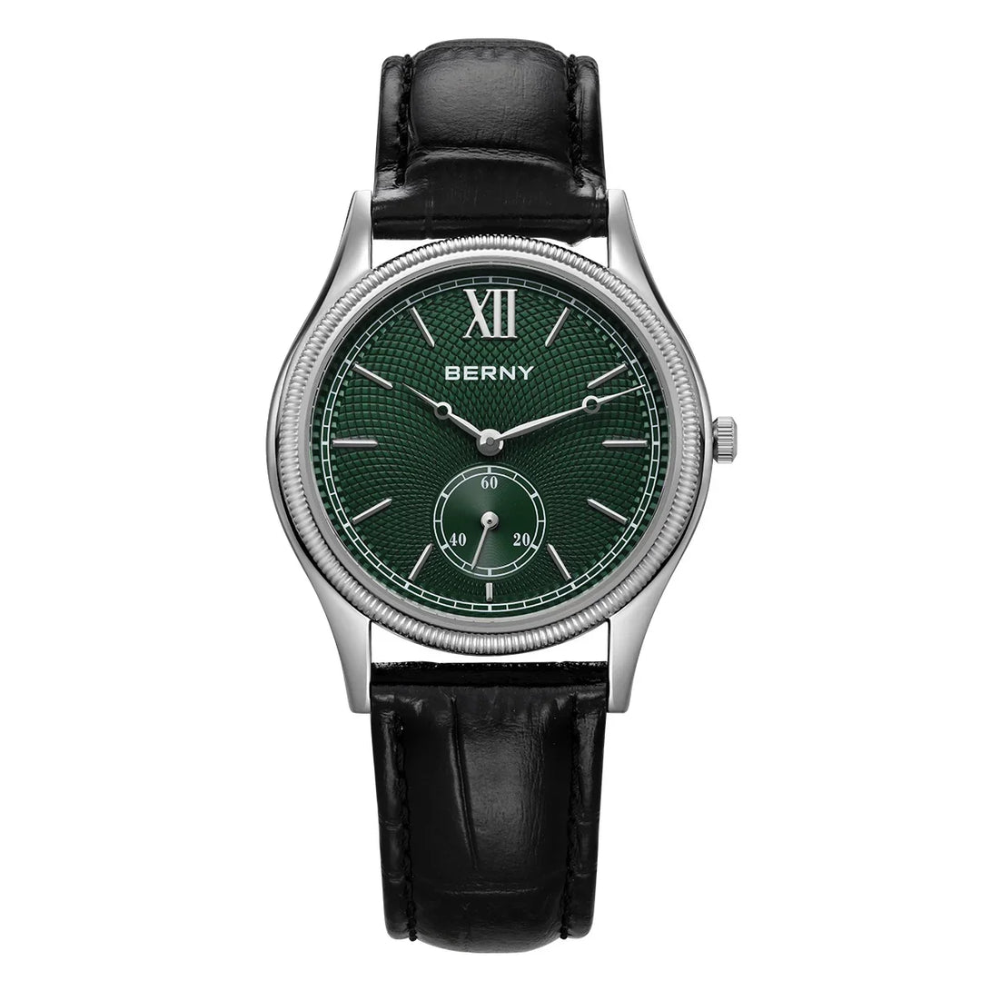 Berny | Orologio classico da uomo con cinturino in pelle, 38 mm
