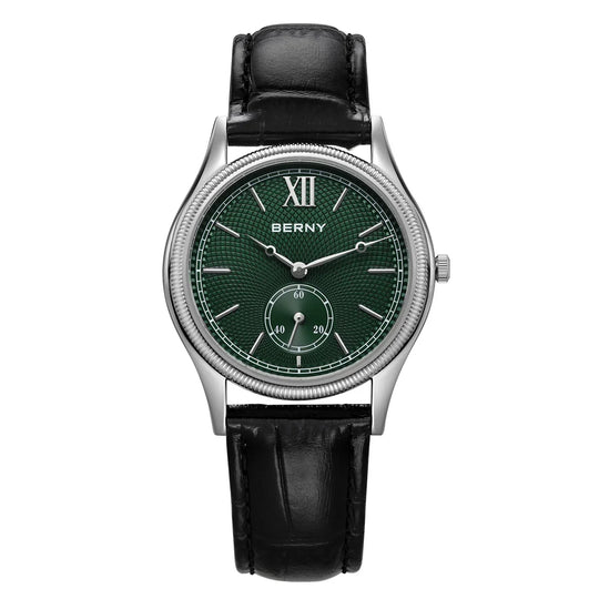 Berny | Orologio classico da uomo con cinturino in pelle, 38 mm
