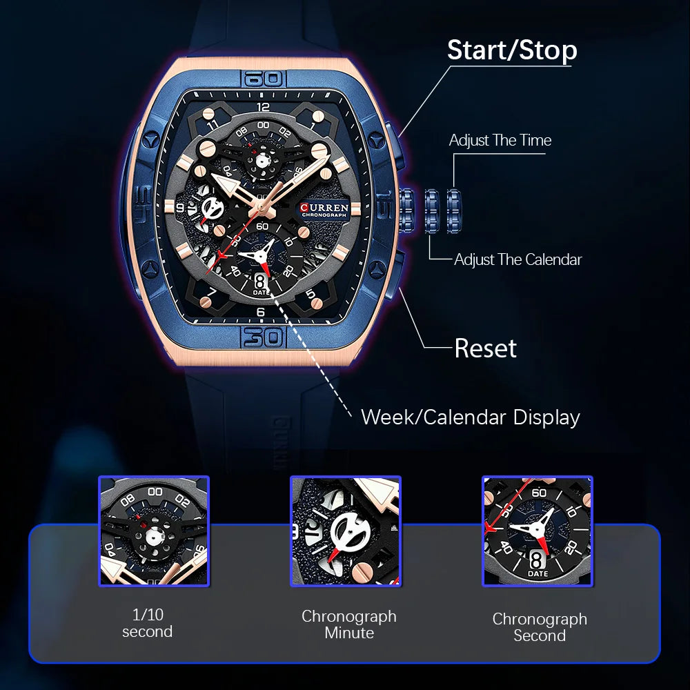 Chronomaster Curren V2 | Cronografo da uomo, 49 mm
