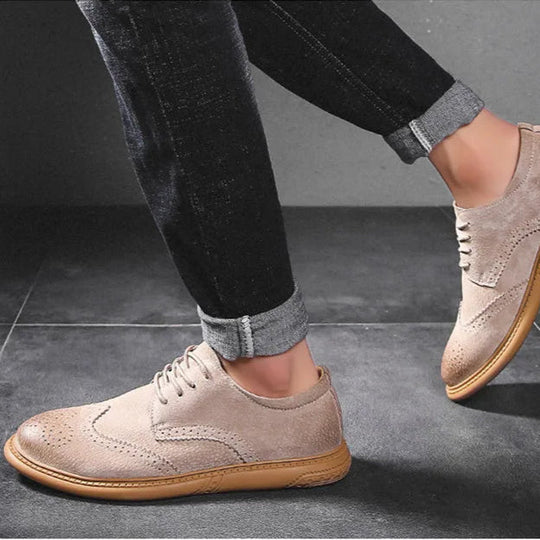 Santorini | Scarpe da uomo in camoscio con punta a coda di rondine