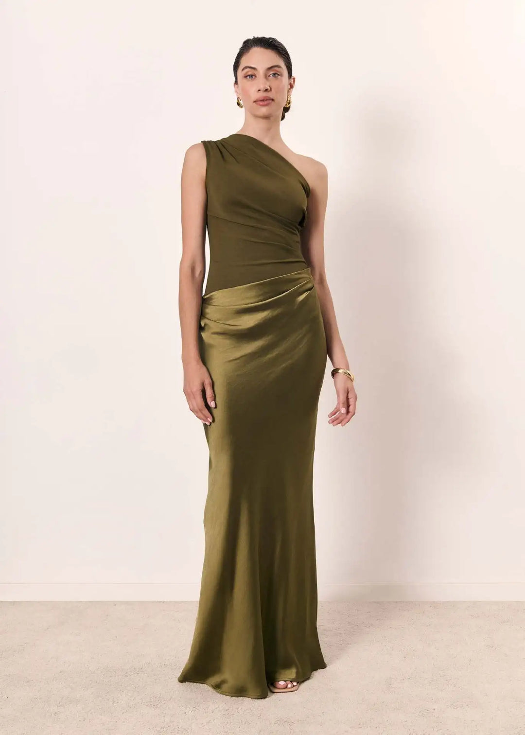Seana™ | Abito lungo elegante monospalla