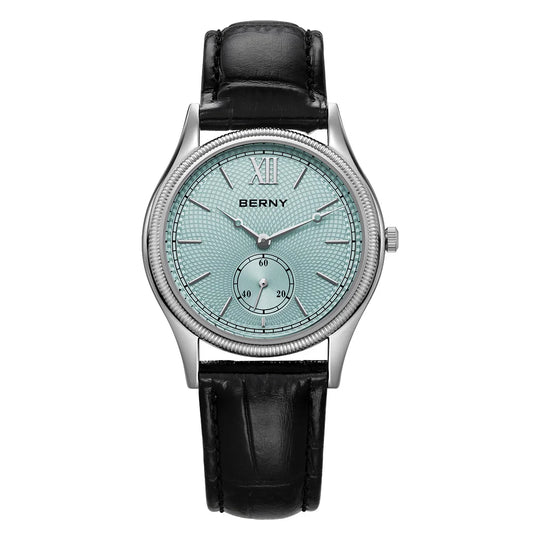 Berny | Orologio classico da uomo con cinturino in pelle, 38 mm