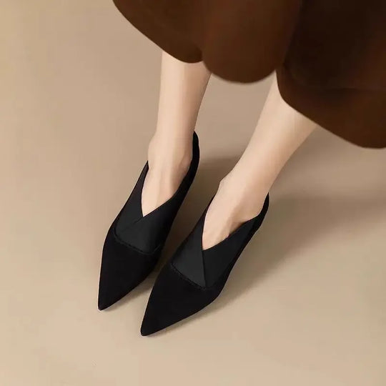Luna | Scarpe con tacco effetto camoscio