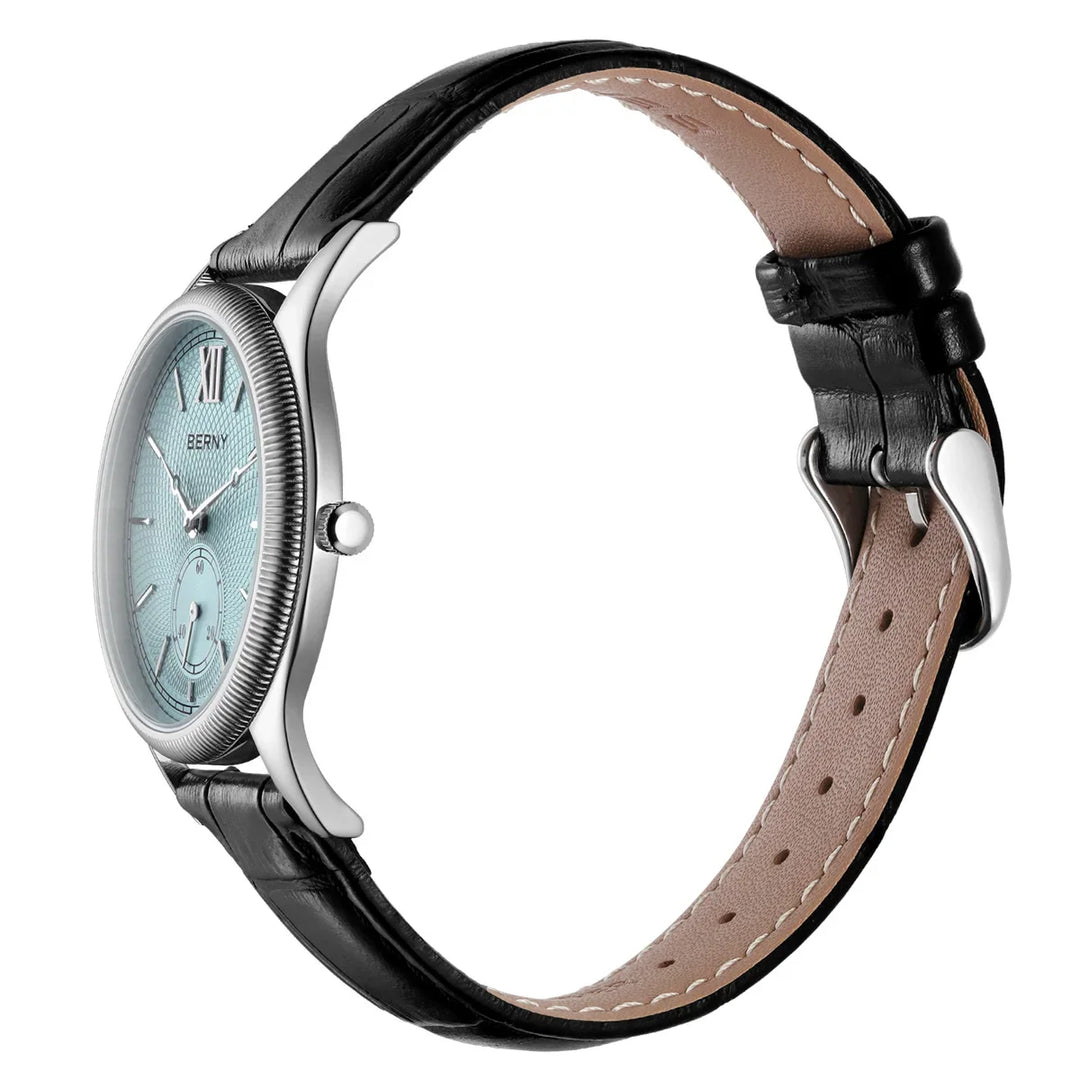 Berny | Orologio classico da uomo con cinturino in pelle, 38 mm