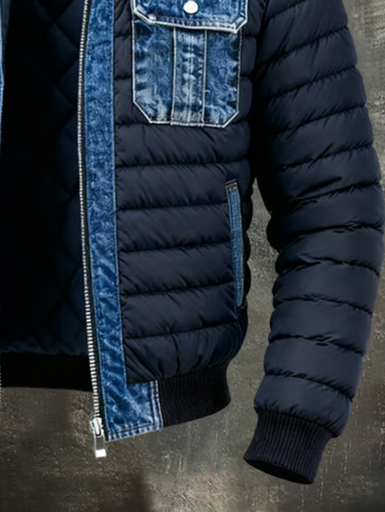 Valenti| Giacca ibrida in denim trapuntato