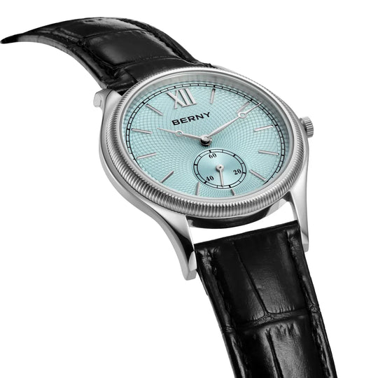 Berny | Orologio classico da uomo con cinturino in pelle, 38 mm