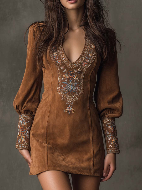 Hosanna™ Suede Mini Dress