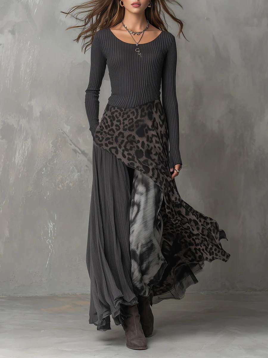 Melissa™ | Abito lungo con orlo asimmetrico