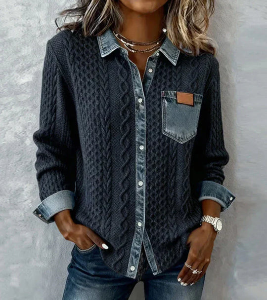 Arielle™ Patchwork Knit Top