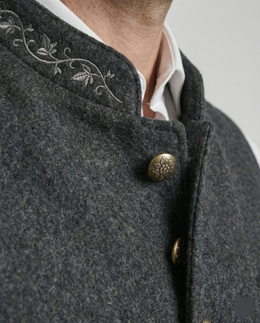 Elegante Gilet Grigio in Stile Tradizionale