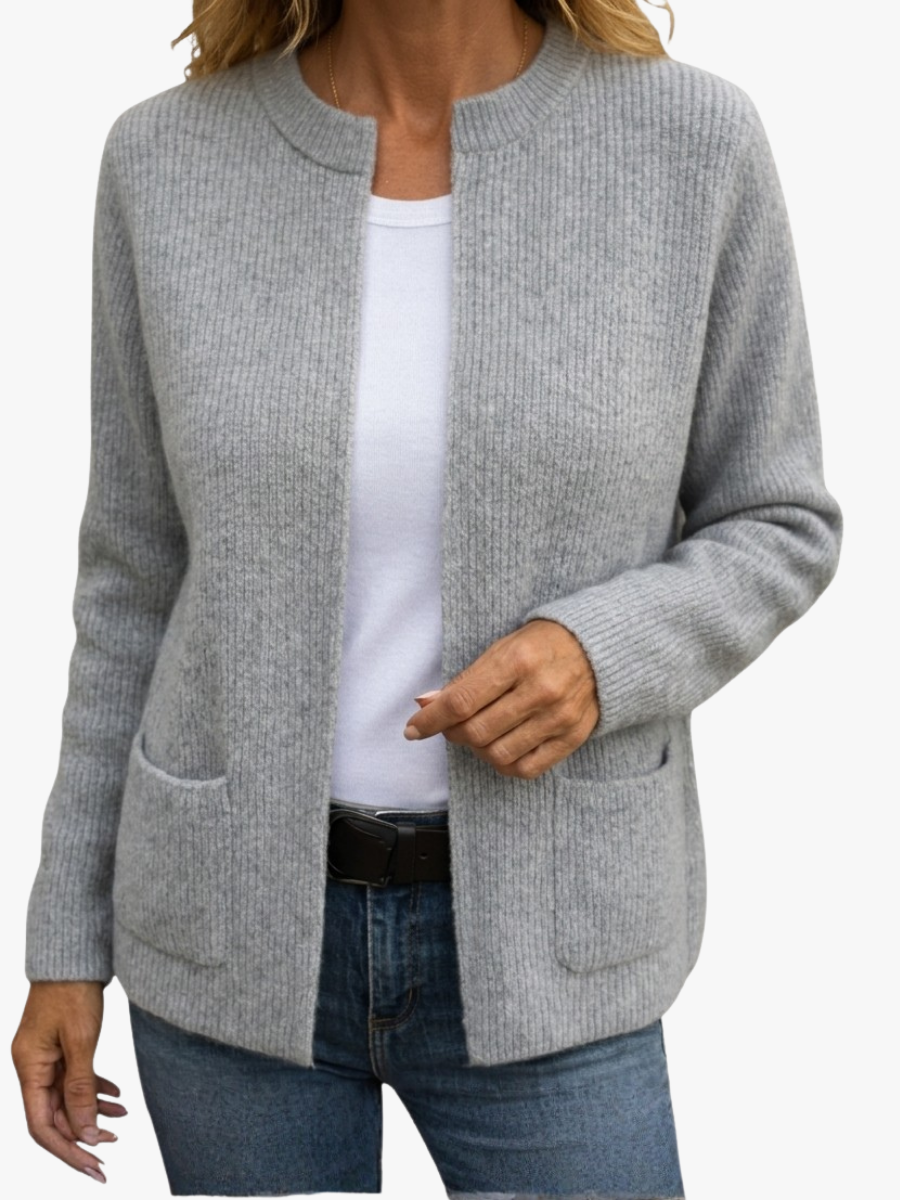 Carlotta™ | Cardigan in Maglia Calda con Zip e Tasche