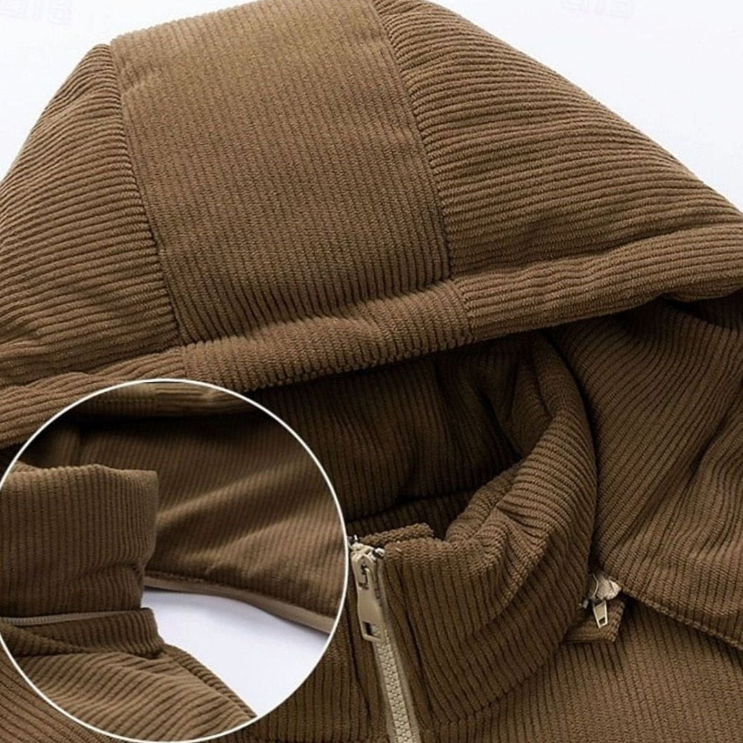 Alberto | Giacca Invernale Trapuntata Bicolore da Uomo con Cappuccio e Vestibilità per Abbinamenti a Strati
