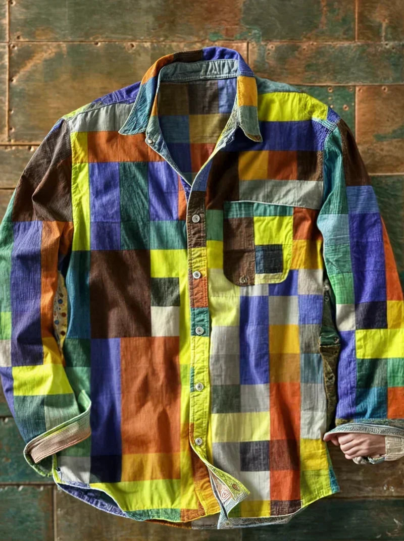Russel | Camicia patchwork dal carattere deciso