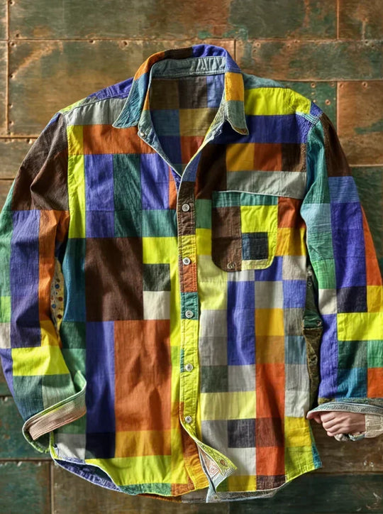 Russel | Camicia patchwork dal carattere deciso