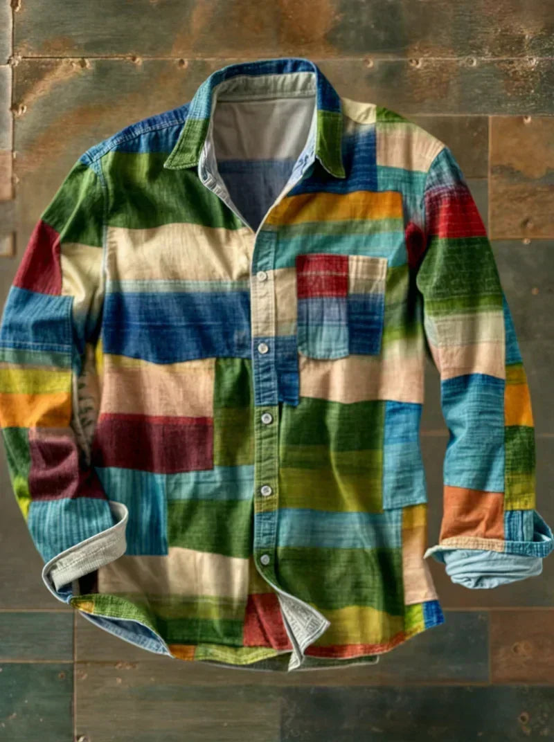 Russel | Camicia patchwork dal carattere deciso