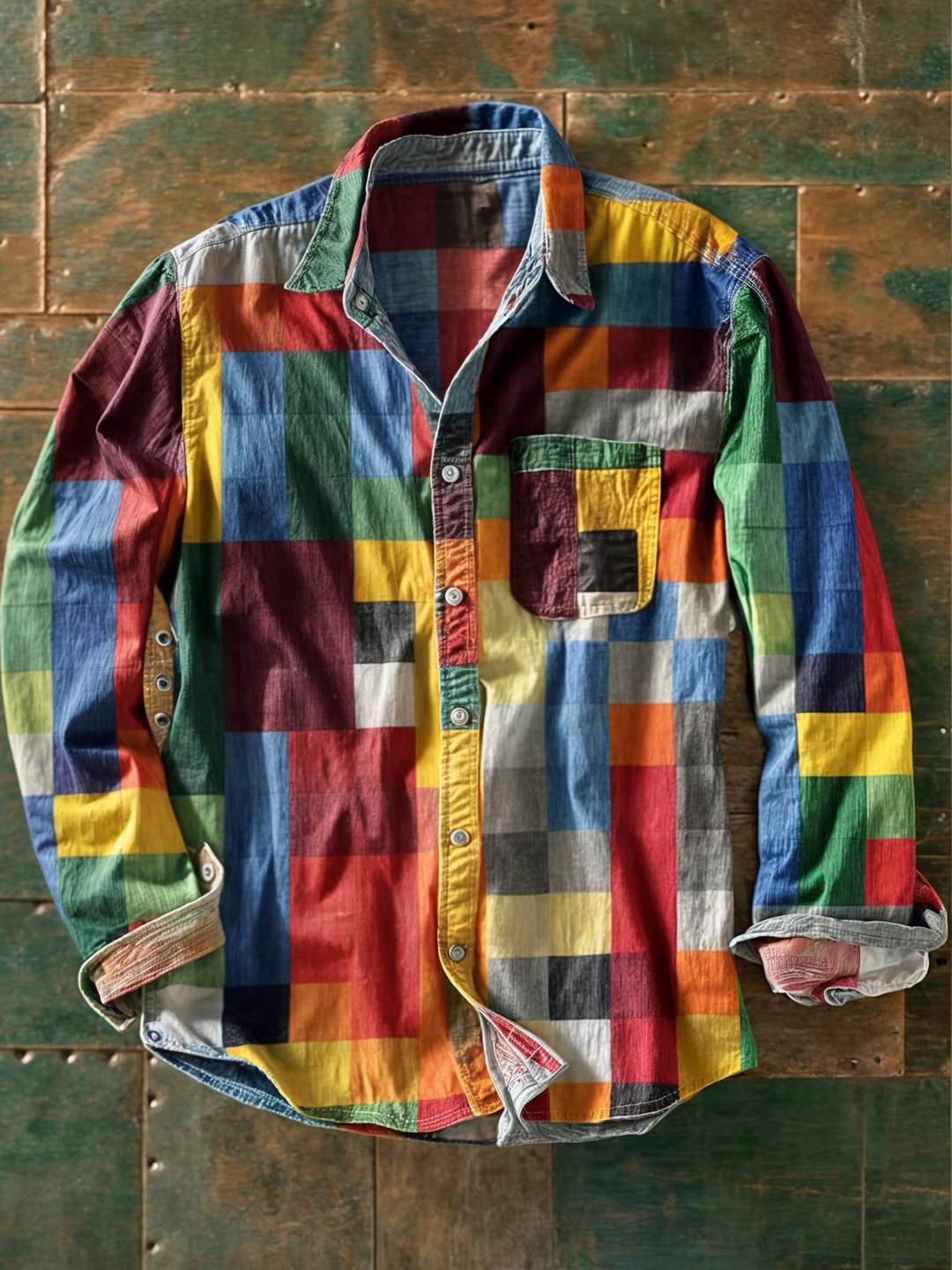 Russel | Camicia patchwork dal carattere deciso