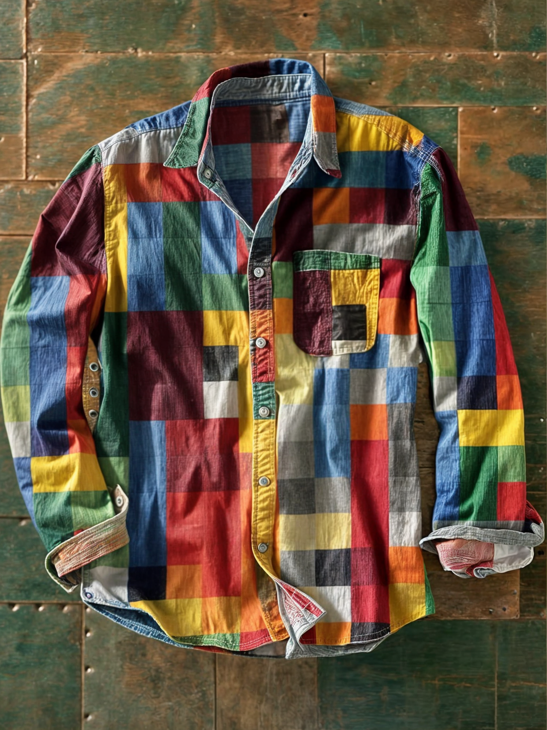 Russel | Camicia patchwork dal carattere deciso