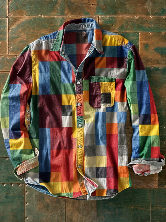 Russel | Camicia patchwork dal carattere deciso