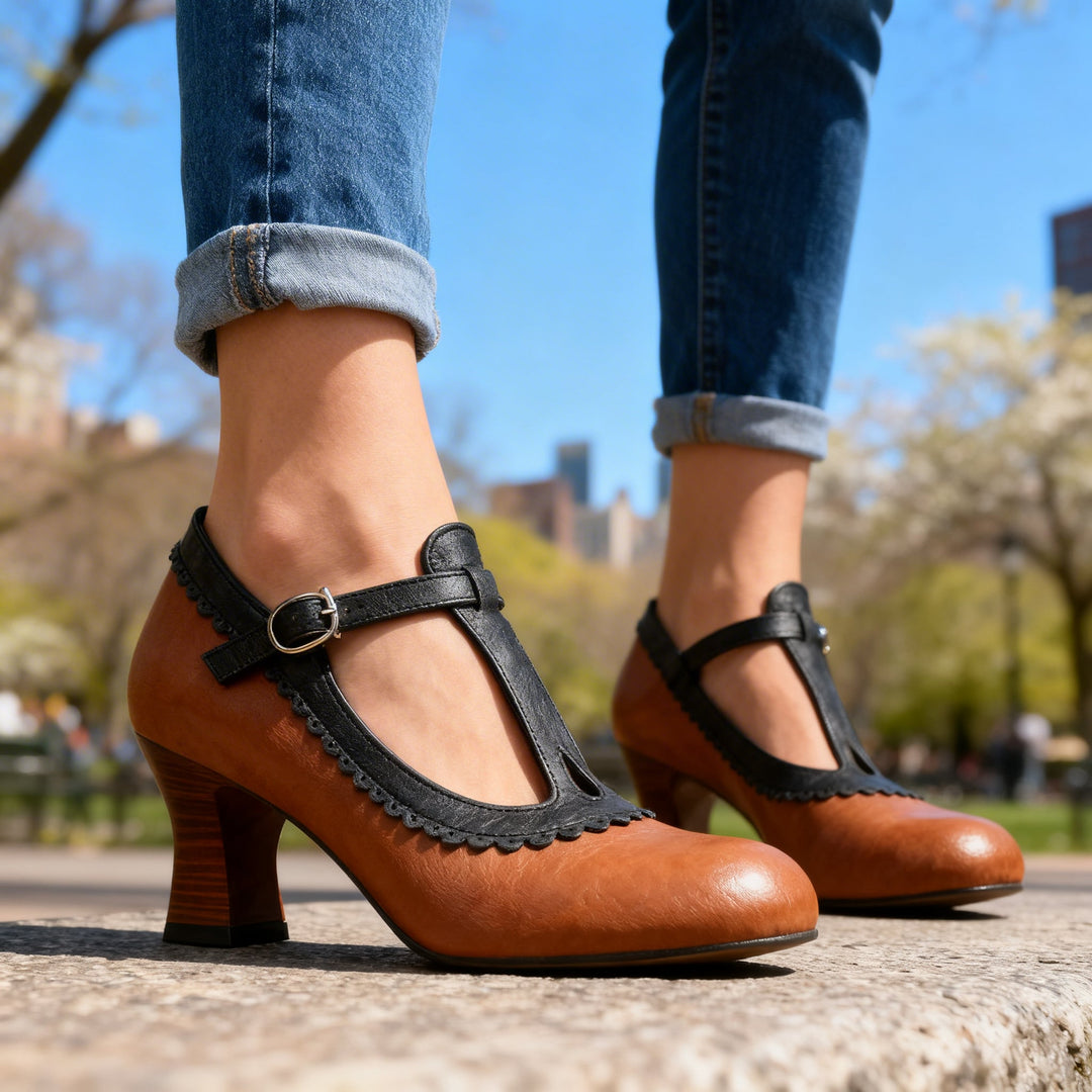 Amelia | Mocassini con cinturino a T