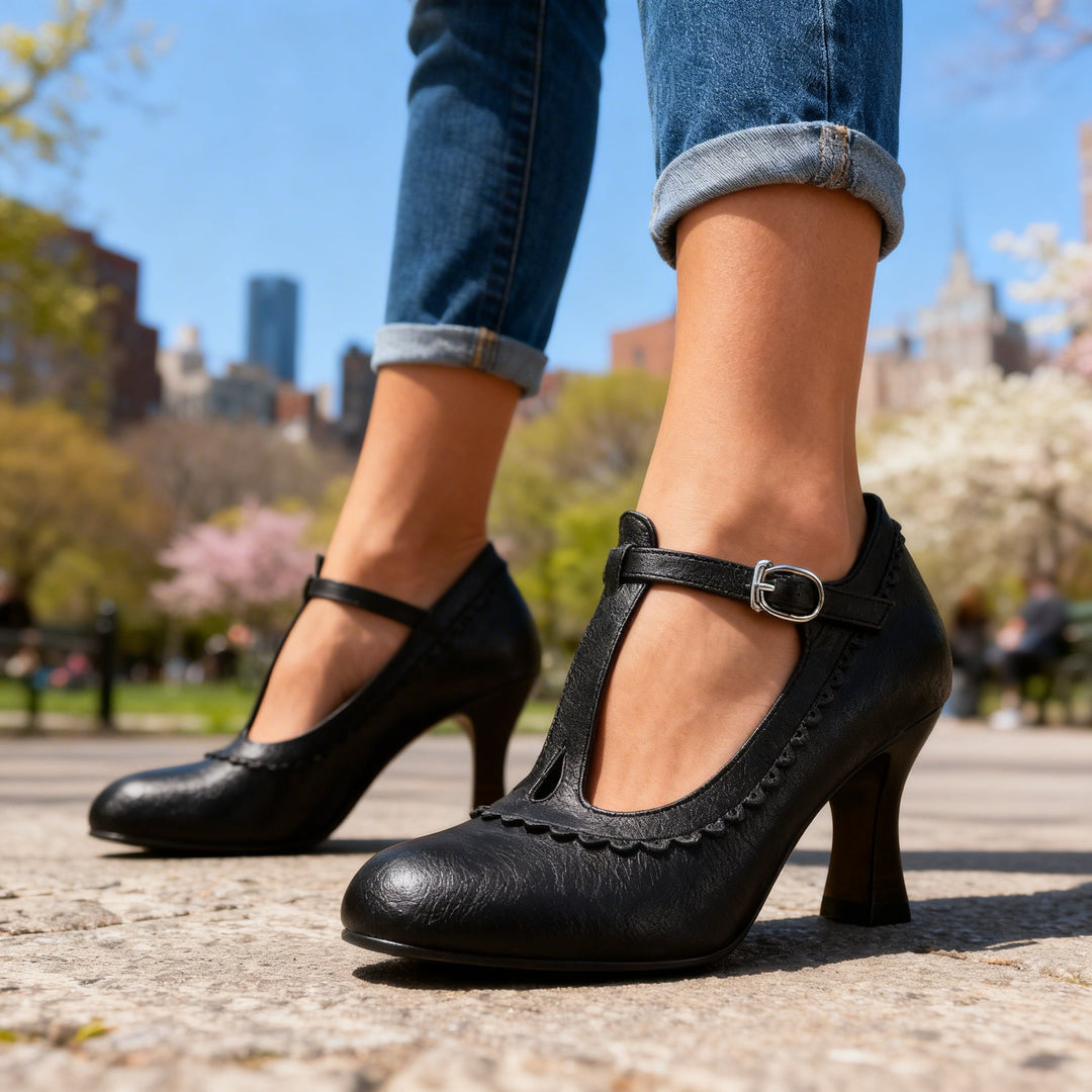 Amelia | Mocassini con cinturino a T