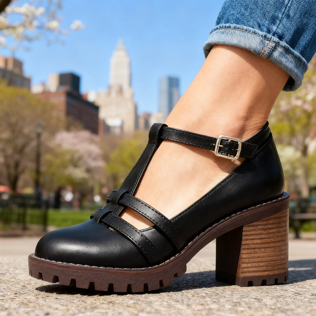 Bonnie | Mocassini con cinturino a T