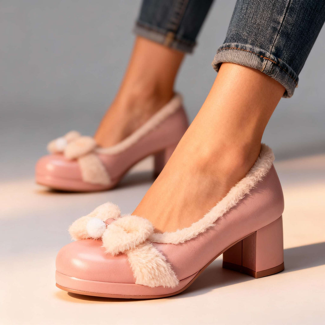 Valentina | Décolleté in tessuto sherpa
