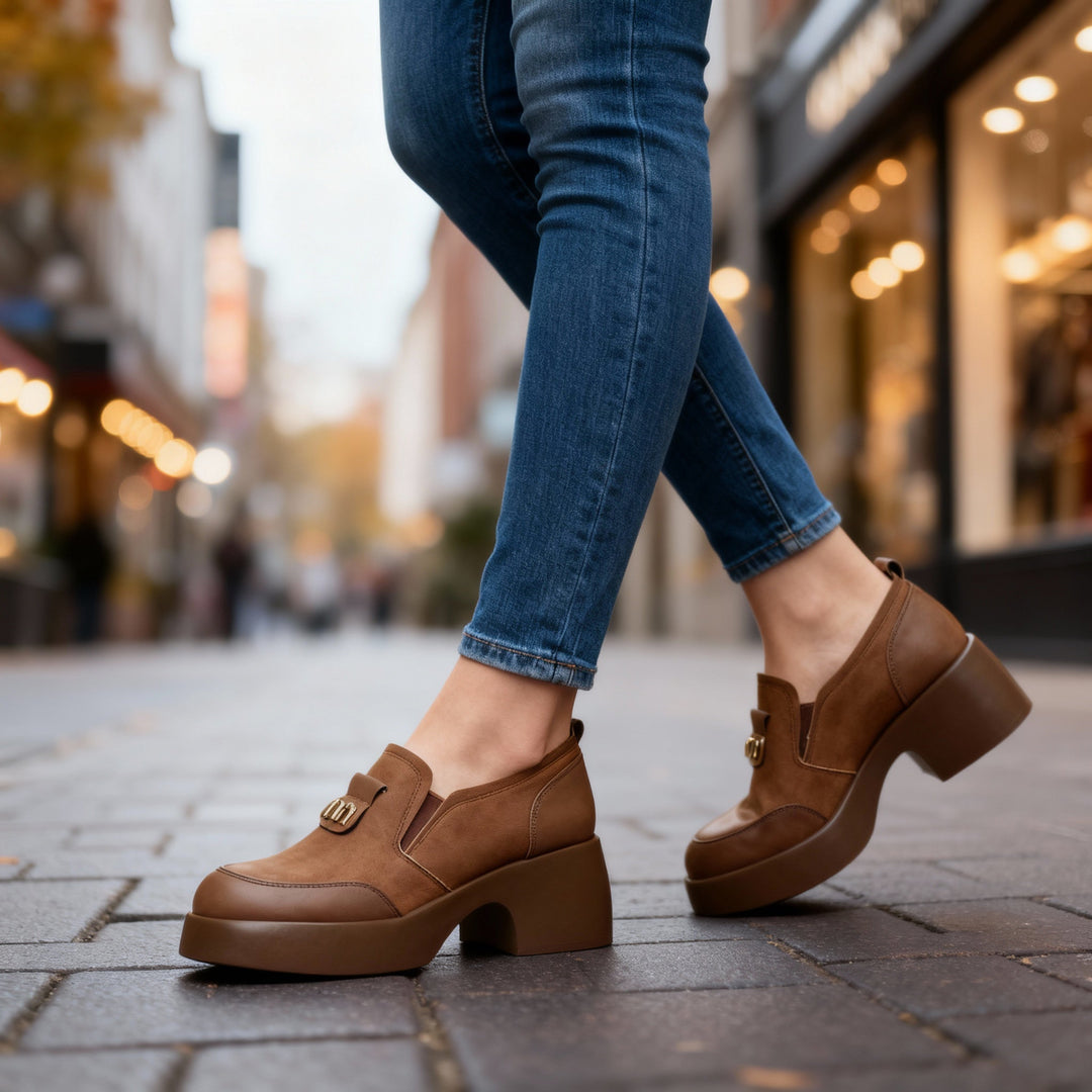 Monica | Mocassini con plateau