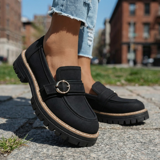 Corinna | Mocassini con plateau e dettaglio ad anello