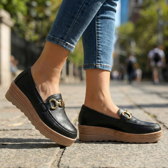 Christina | Mocassini con plateau e catena