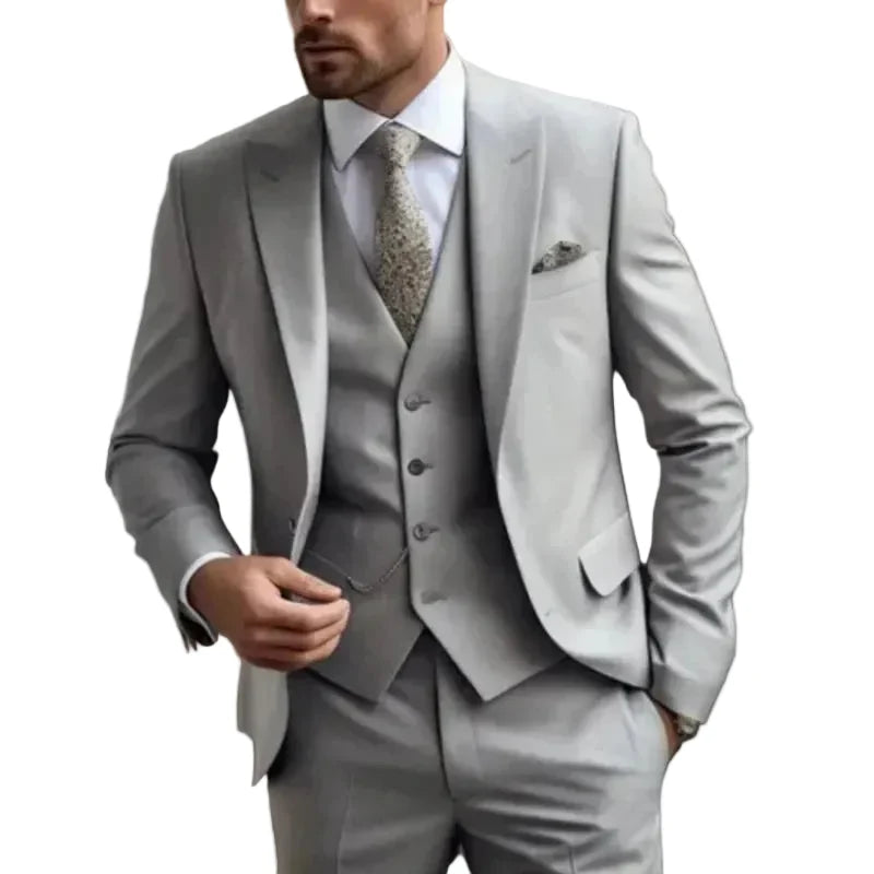 Completo da Uomo a Tre Pezzi con Giacca, Gilet e Pantaloni