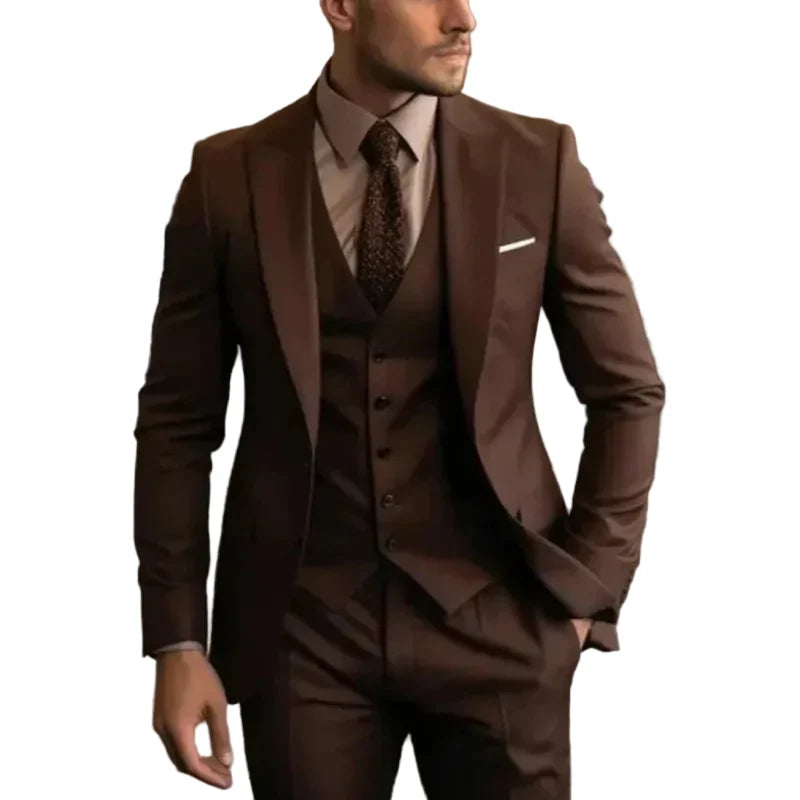 Completo da Uomo a Tre Pezzi con Giacca, Gilet e Pantaloni
