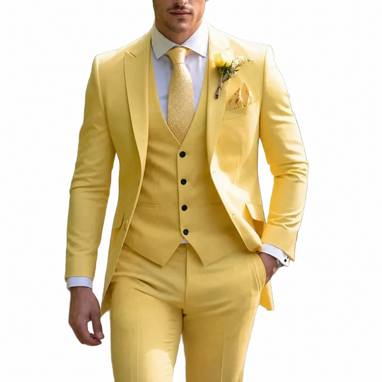 Completo da Uomo a Tre Pezzi con Giacca, Gilet e Pantaloni