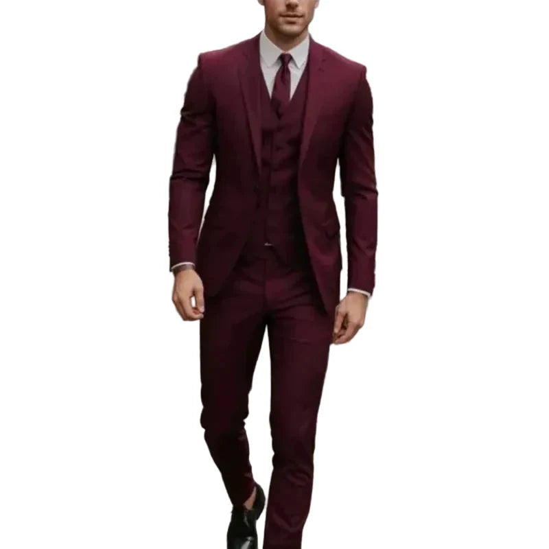 Completo da Uomo a Tre Pezzi con Giacca, Gilet e Pantaloni