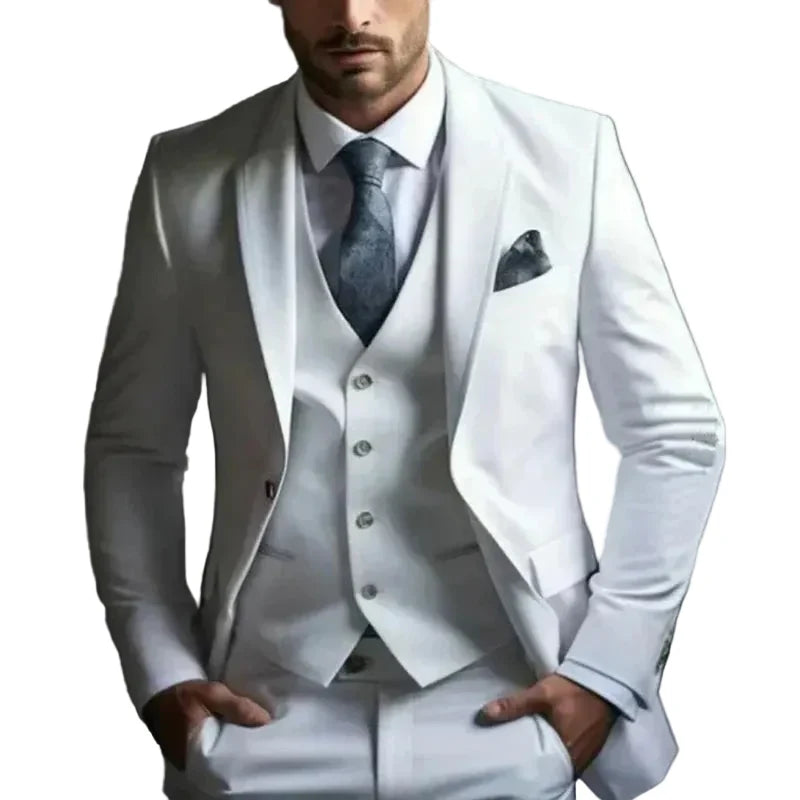 Completo da Uomo a Tre Pezzi con Giacca, Gilet e Pantaloni