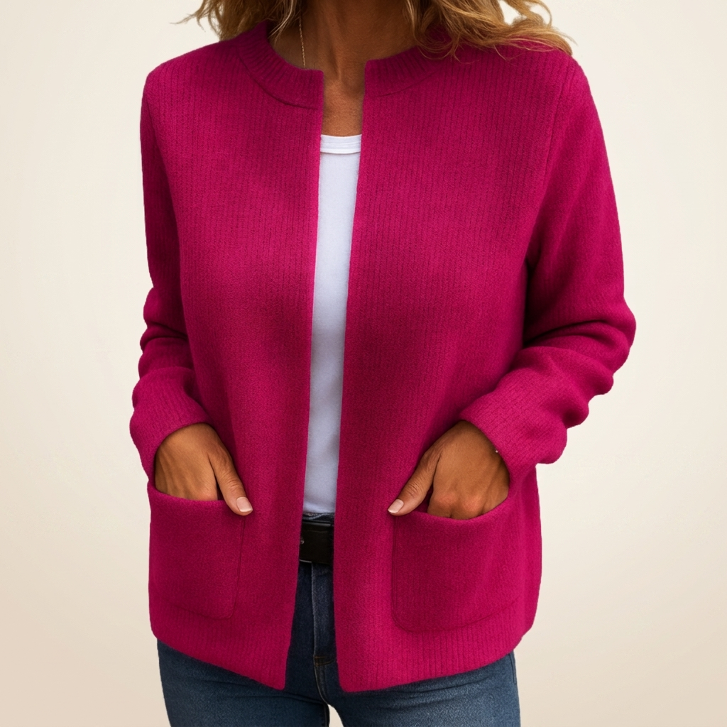 Carlotta™ | Cardigan in Maglia Calda con Zip e Tasche